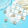 9Pcs 3 Styles Natural Paua Shell Connector Charms KK-YW0003-61-4