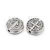 Tibetan Style Alloy Flat Round Beads LS-X-TIBEB-E072-02AS-RS-1