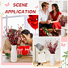 6Pcs 3 Styles Foam & Gypsum & Silk Cloth Artificial Heart Flower Branch DIY-WR0005-40-5