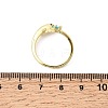 Brass Micro Pave Cubic Zirconia Cuff Rings for Women RJEW-K312-01A-G-5
