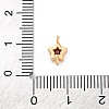 Brass Cubic Zirconia Star Connector Charms KK-Z084-11G-02-3