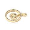 Brass Micro Pave Cubic Zirconia Pendants KK-D357-02B-G-2