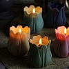 3D Tulip Flower DIY Food Grade Silicone Candle Molds PW-WG77557-01-3