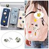 50Pcs 2 Colors Brass Butterfly Clutches Pin Backs KK-CJ0002-54-7
