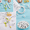 20Pcs White Cube Letter Silicone Beads 12x12x12mm Square Dice Alphabet Beads with 2mm Hole Spacer Loose Letter Beads for Bracelet Necklace Jewelry Making JX432E-7