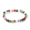 Natural Mixed Wealth Stone Beaded Stretch Bracelets BJEW-D446-B-39-2