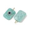 Natural Amazonite Pendants G-I391-03G-09-2