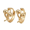 Brass Hoop Earring Findings KK-P310-32G-1