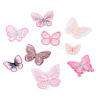 36Pcs 9 Style Butterfly Organgza Lace Embroidery Ornament Accessories DIY-BT0001-49-2