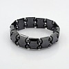Magnetic Hematite Stretch Bracelets for Valentine's Day Gift BJEW-M066-08-1