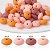20Pcs 4 Colors Food Grade Eco-Friendly Silicone Focal Beads SIL-YW0001-12C-1