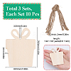 3 Sets Wooden Pendant Decorations WOOD-SC0001-86C-2