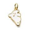 Brass Enamel Charms KK-P295-29G-1