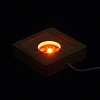 Square Solid Wood Base for Crystal Stones JX333B-5