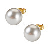 925 Sterling Silver Round Stud Earrings EJEW-TAC00030-03-2