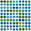 100 Pcs 50 Style Glass Cabochons GLAA-PH0004-21-1