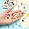 12Pcs 6 Colors Alloy Glass Charms FIND-YW0011-33G-5