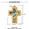 304 Stainless Steel with Colorful Shell Pendants SH-OY001-04G-2