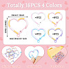 16Pcs 4 Colors Alloy Key Snap Hook Clasps for Keychains FIND-TA0010-32-4