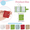 6Pcs 6 Colors PU Leather Photocard Sleeve Keychain KEYC-GA0001-53-2
