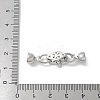 Brass Micro Pave Cubic Zirconia Fold Over Clasps KK-U052-13P-3