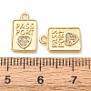 Brass Micro Pave Clear Cubic Zirconia Charms CU-CBA2907-07G-3