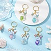 5Pcs Luminous Transparent Acrylic Keychains KEYC-JKC01357-1