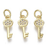 Brass Micro Pave Cubic Zirconia Charms X-ZIRC-S067-025-NF-2