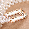 Woven Round Plastic Pearl with Crystal Rhinestone Waist Belly Chains for Women FS-WG81893-01-4