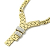 304 Stainless Steel with Cubic Zirconia Necklaces NJEW-Q322-01G-3
