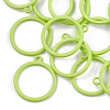Spray Painted Alloy Open Back Bezel Pendants PALLOY-S131-02C-1