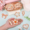 3 Bags Polyester Embroider Self-adhesion Thread Iron on/Sew On Patches PATC-TA0001-53-7