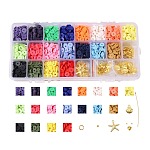 Diy Bracelet & Necklace Making Kit: 48-color Glass Seed Beads In 2 Boxes,  10pcs Zinc Alloy Pendants, 20pcs Lobster Clasps, About 50pcs Jump Rings