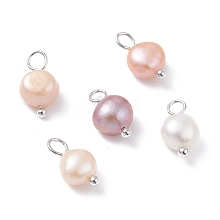 Natural Cultured Freshwater Pearl Charms PALLOY-JF01099-02