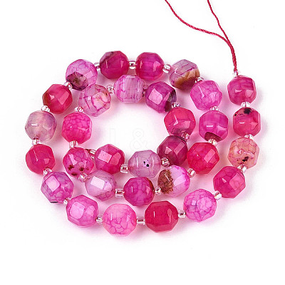 Natural Agate Beads Strands G-T131-82A-08-1