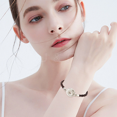 10Pcs 10 Colors PU Imitation Leather Braided Bracelet Makings FIND-PH0010-84-1