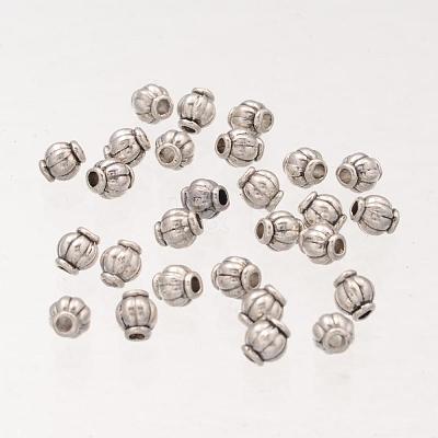 Barrel Tibetan Silver Spacer Beads X-A575-NF-1