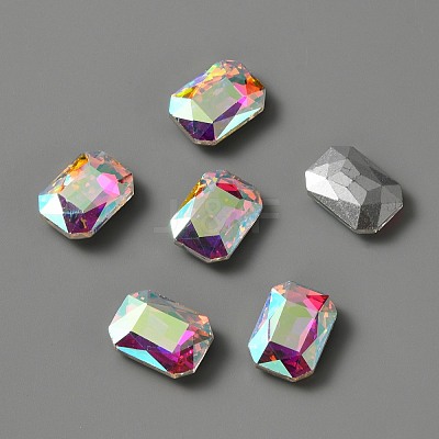 Glass Rhinestone Cabochons RGLA-WH0005-10A-1