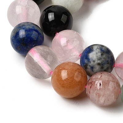 Natural Mixed Gemstone Beads Strands G-L653-C01-8mm-1