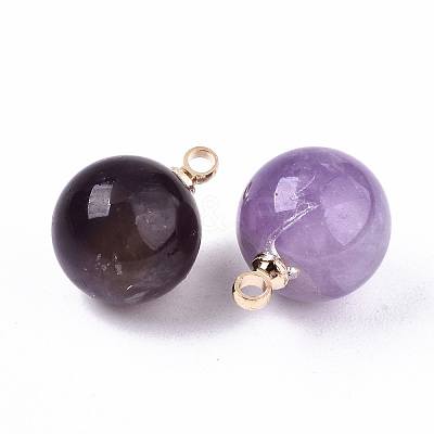 Natural Amethyst Charms X-G-N332-024G-10-1