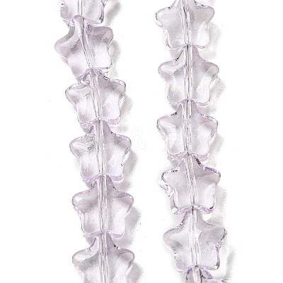 Baking Paint Transparent Glass Beads Strands X1-DGLA-A07-T8mm-KD02-1