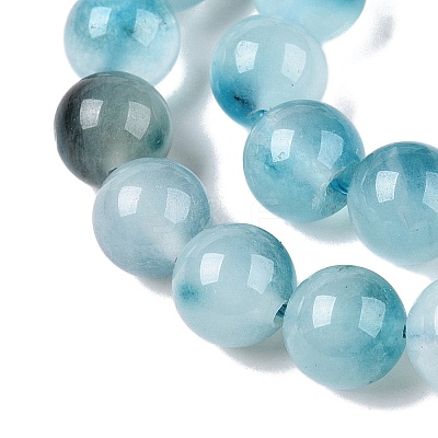 Dyed Natural White Jade Beads Strands G-T138-8mm-210-7-1
