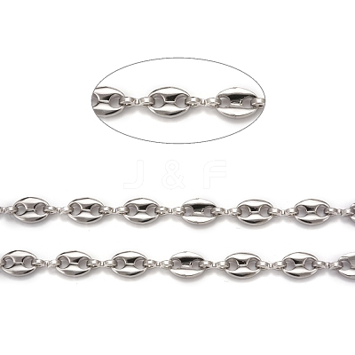 Tarnish Resistant 304 Stainless Steel Coffee Bean Chains CHS-N002-01P-1