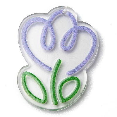 Transparent Acrylic Pendants MACR-Q160-02F-1