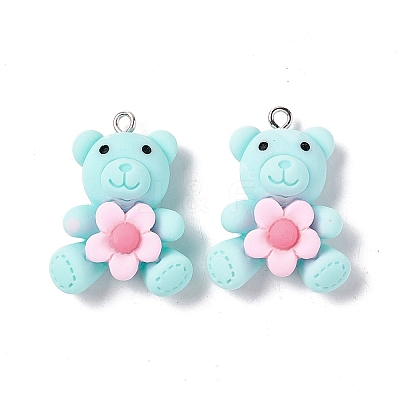 Opaque Resin Pendants RESI-G046-03P-1