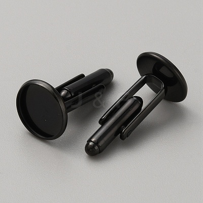 304 Stainless Steel Cuff Button STAS-WH0022-97EB-1