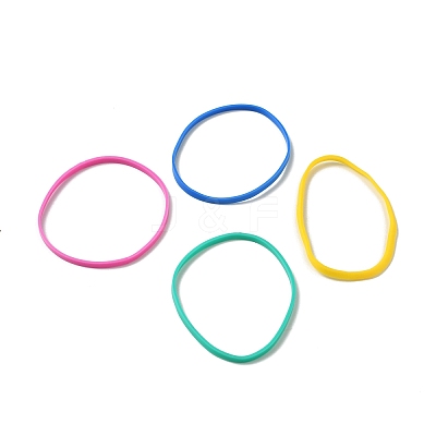 Colorful Elastic Silicone Hair Ties OHAR-WH0027-04B-1