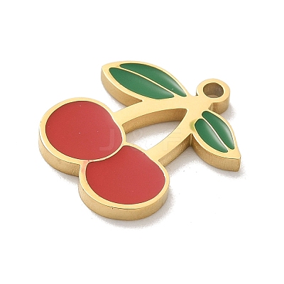 304 Stainless Steel Enamel Charms STAS-I322-84B-G-1
