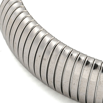 Non-Tarnish 304 Stainless Steel Spring Bangles for Women Men BJEW-U003-02F-P-1