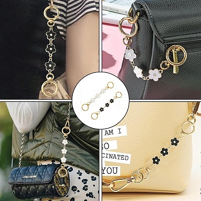 Plastic Enamel Flower Link Bag Strap FIND-YW00001-01-1